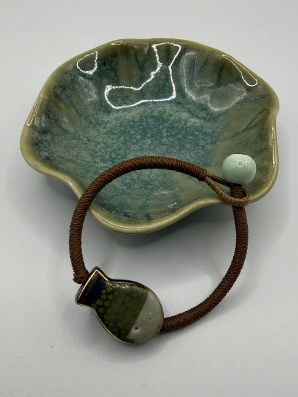 Ceramic Fish Bracelet with Jewelry Dish woman/Girl